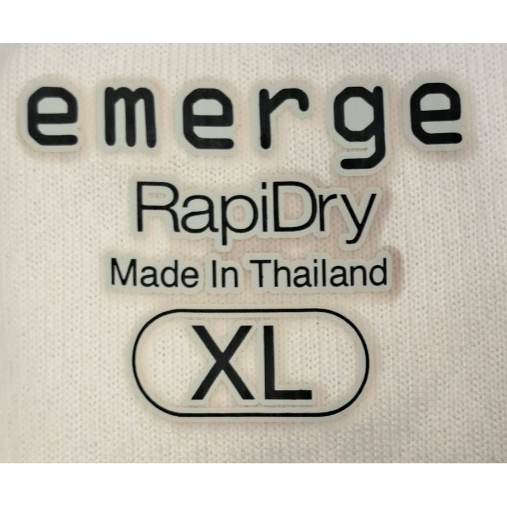 Emerge RapiDry Long Sleeve Shirt Men's XL White Athletic Stirpes on Sleeve‎ - Picture 2 of 9